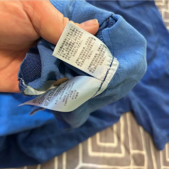 Tommy Bahama Blue Hawaiian Floral Leaf Print Button Up Shirt Size Large - Picture 9 of 14